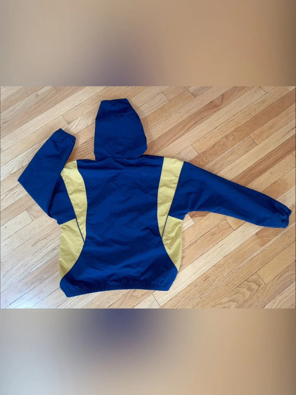 GAP Navy and Yellow Pullover Hooded Windbreaker Kids XL / 12-13 yrs old